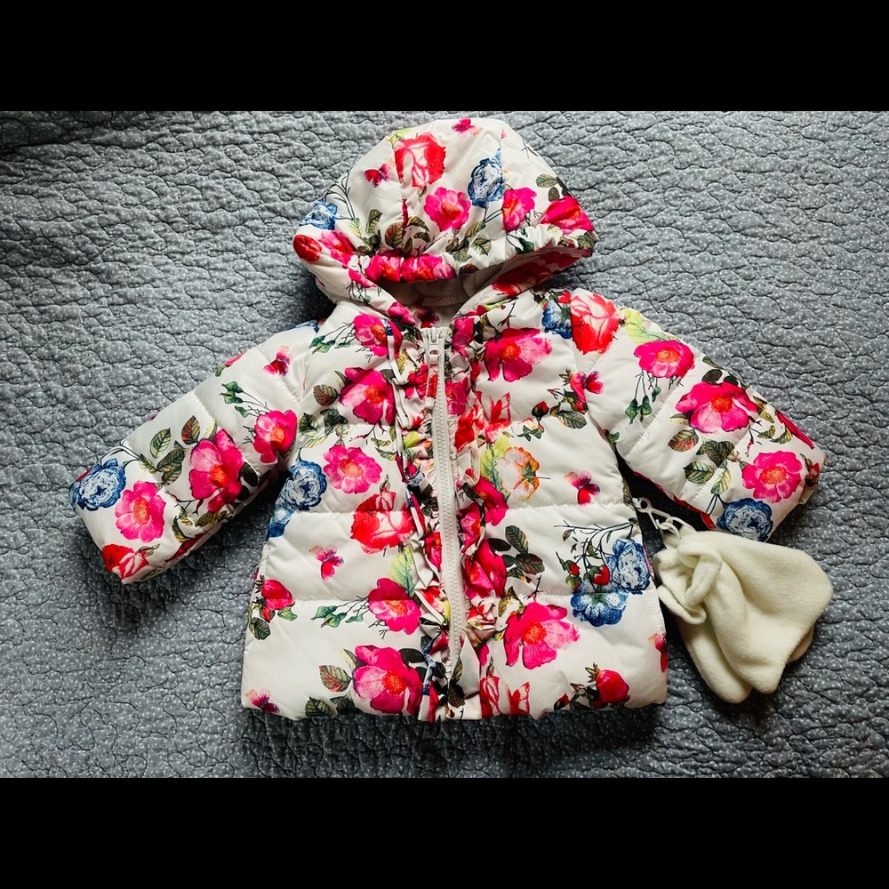 NWOT Rothchild Floral baby girl winter coat